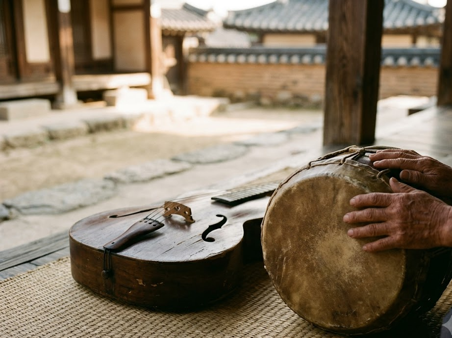 가죽과 명주실은 날씨에 따라 다른 음색을 낸다